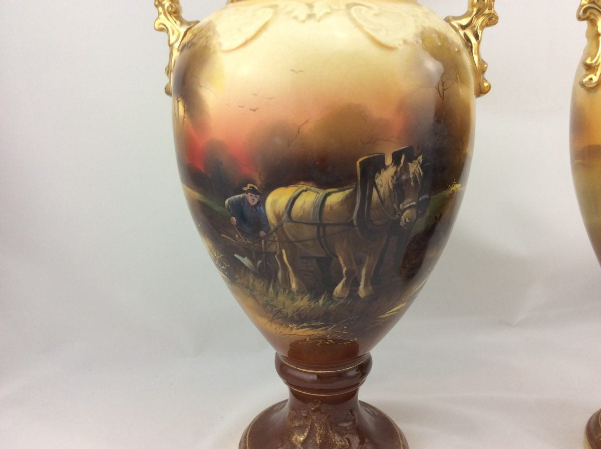 Pair Late Victorian English Vases | Antique & Vintage | Moonee Ponds Antiques | Australia Wide Delivery