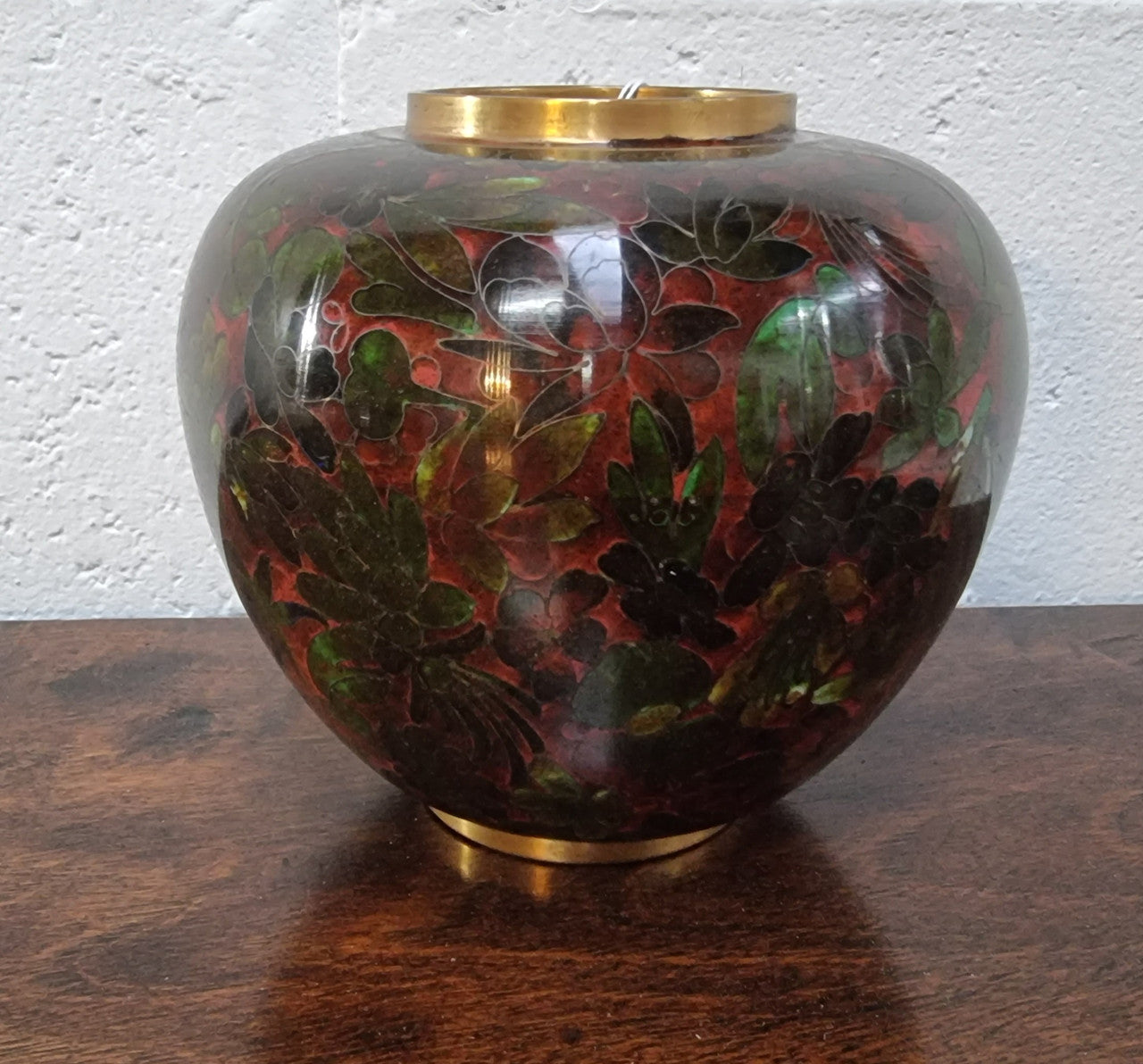 Vintage Cloisonné Vase With a Great Colour Combination