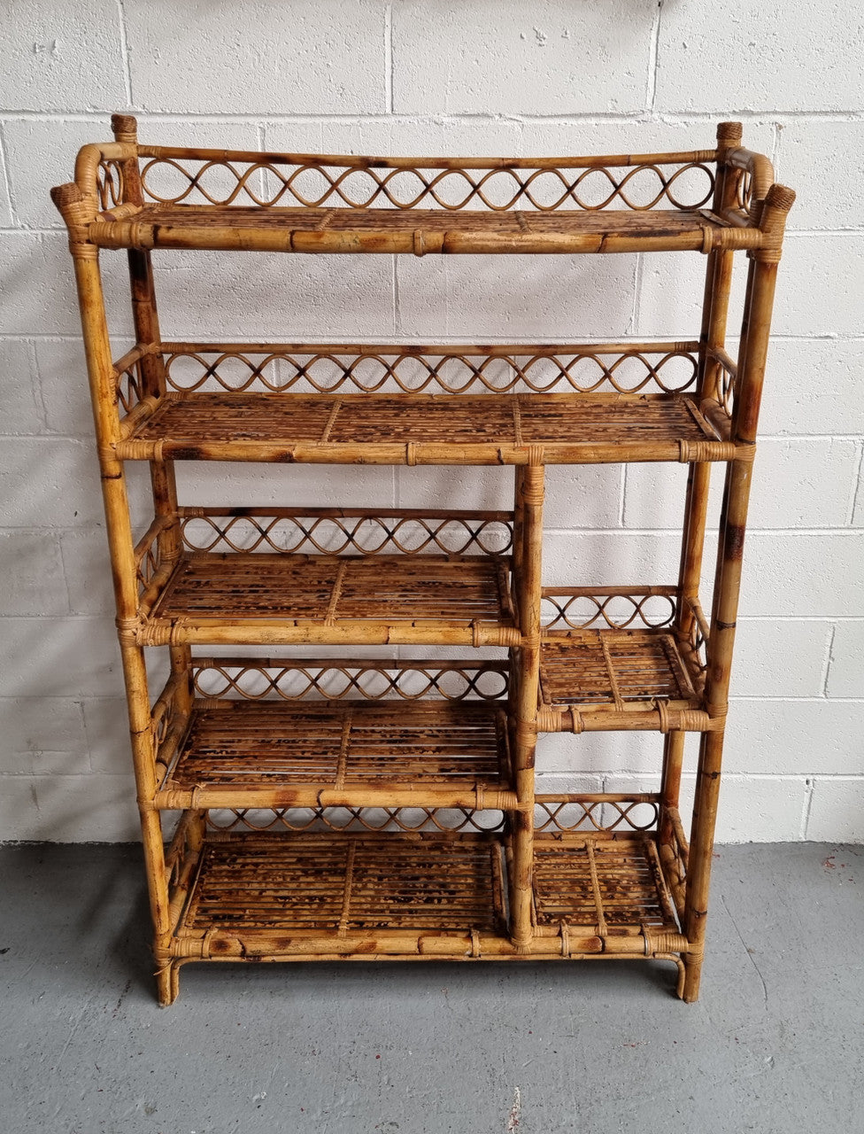 Vintage Tortoiseshell Bamboo Shelves