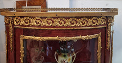 French Mahogany Two Shelf Vitrine With Curved Glass | Antique & Vintage | Moonee Ponds Antiques | Australia Wide Delivery