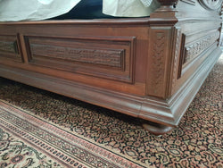 Grand French Henry II Style Mahogany Queen Size Bed | Antique & Vintage | Moonee Ponds Antiques | Australia Wide Delivery