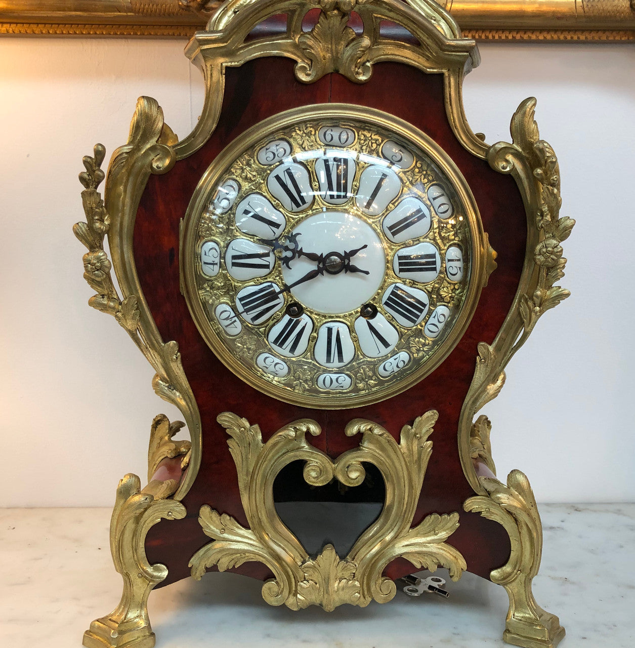 Sensational French Boulle mantle clock