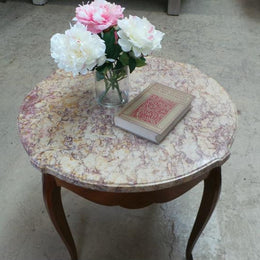 French Marble Top Coffee Table-1