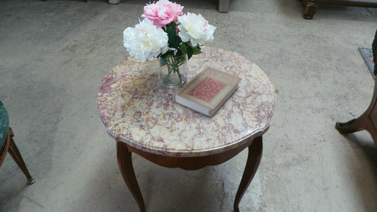 French Marble Top Coffee Table-1