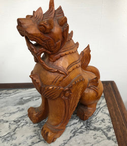 Chinese Carved Teak Foo Dog | Antique & Vintage | Moonee Ponds Antiques | Australia Wide Delivery