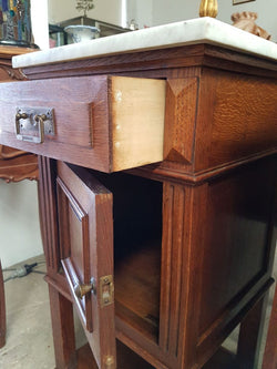 French Pair of Oak Beside Cabinets | Antique & Vintage | Moonee Ponds Antiques | Australia Wide Delivery