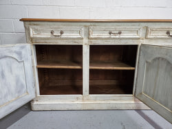 19th Century French Painted Three Door Oak Buffet | Antique & Vintage | Moonee Ponds Antiques | Australia Wide Delivery
