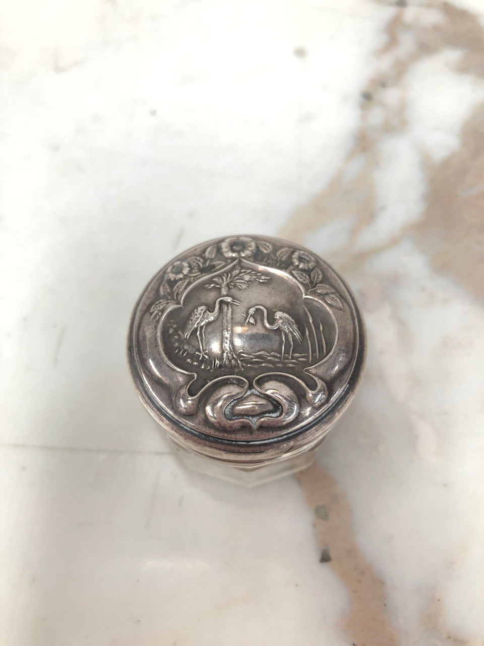 Beautiful Small Cut Glass Trinket Box