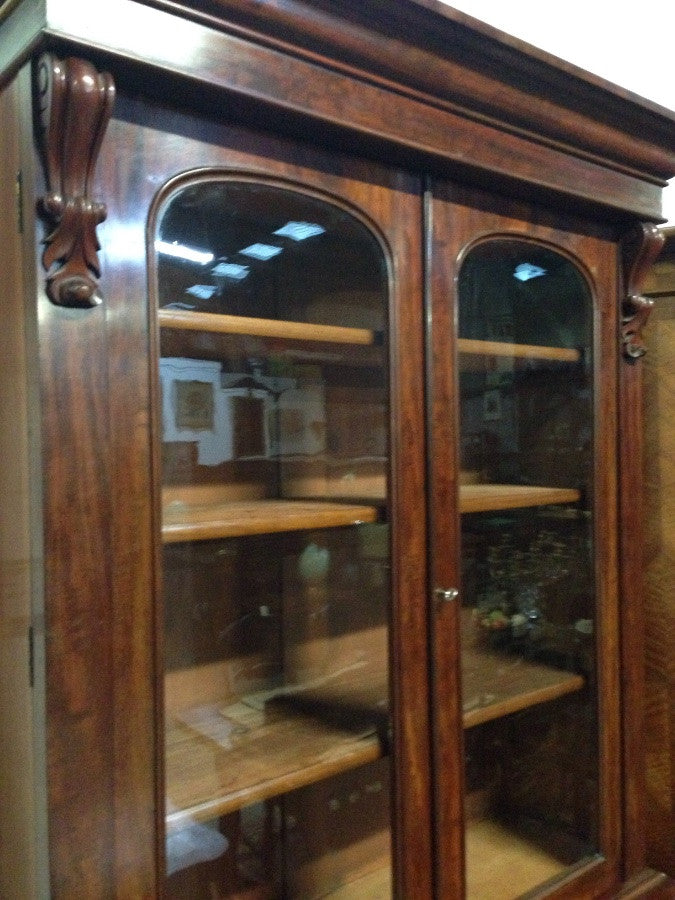 Victorian Flame Mahogany Bookcase