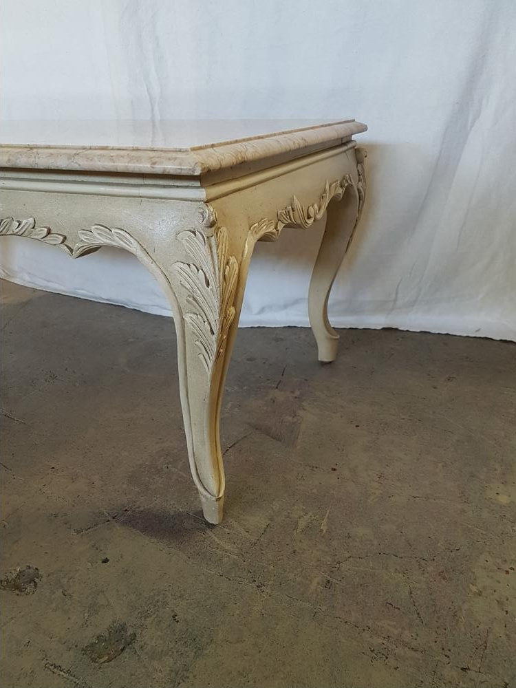 French Painted Marble Top Coffee Table | Antique & Vintage | Moonee Ponds Antiques | Australia Wide Delivery