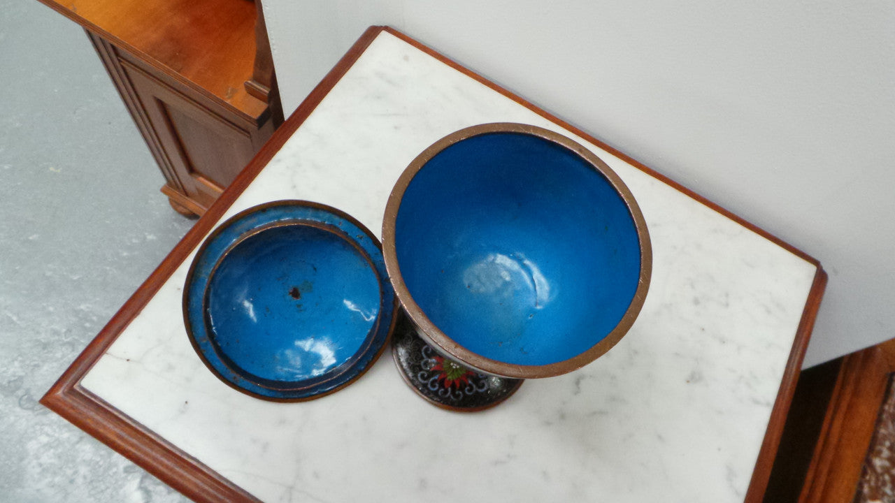 A Rare Antique Chinese Cloisonné Covered Censer With Five-Clawed Dragon | Antique & Vintage | Moonee Ponds Antiques | Australia Wide Delivery