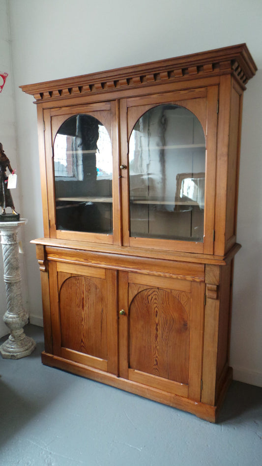 An Impressive Colonial Mid-19th Century Pine Bookcase