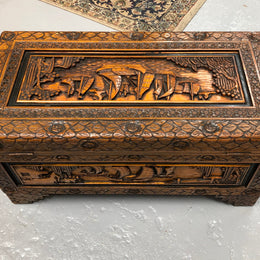 Petite Carved Camphor Chest