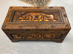 Petite Carved Camphor Chest | Antique & Vintage | Moonee Ponds Antiques | Australia Wide Delivery