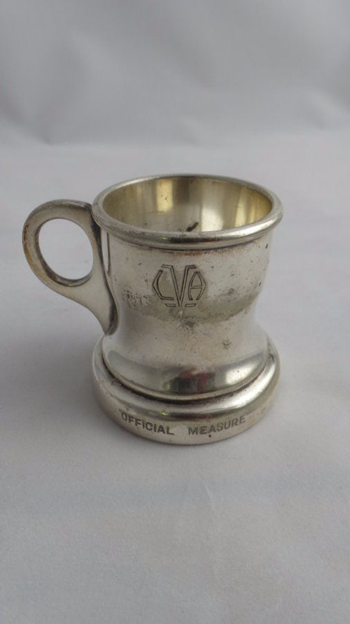 Silver Plate Rum Measure Made By Stokes And Son