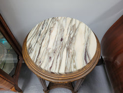 French Round Two Tier Marble Top Gilt Wood Side Table | Antique & Vintage | Moonee Ponds Antiques | Australia Wide Delivery