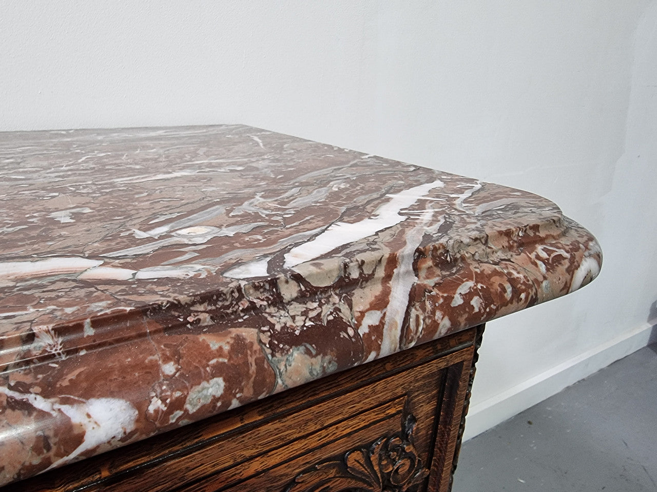 French Louis XV Style Three Drawer Oak Marble Top Commode | Antique & Vintage | Moonee Ponds Antiques | Australia Wide Delivery