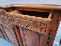 French Parquetry Top Cherry Wood Four-Door Sideboard | Antique & Vintage | Moonee Ponds Antiques | Australia Wide Delivery