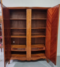 French Marquetry Inlaid Armoire - Bookcase With Ormolu Mounts | Antique & Vintage | Moonee Ponds Antiques | Australia Wide Delivery