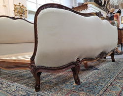 Stunning French Louis XV Style Queen Size Upholstered Bed | Antique & Vintage | Moonee Ponds Antiques | Australia Wide Delivery