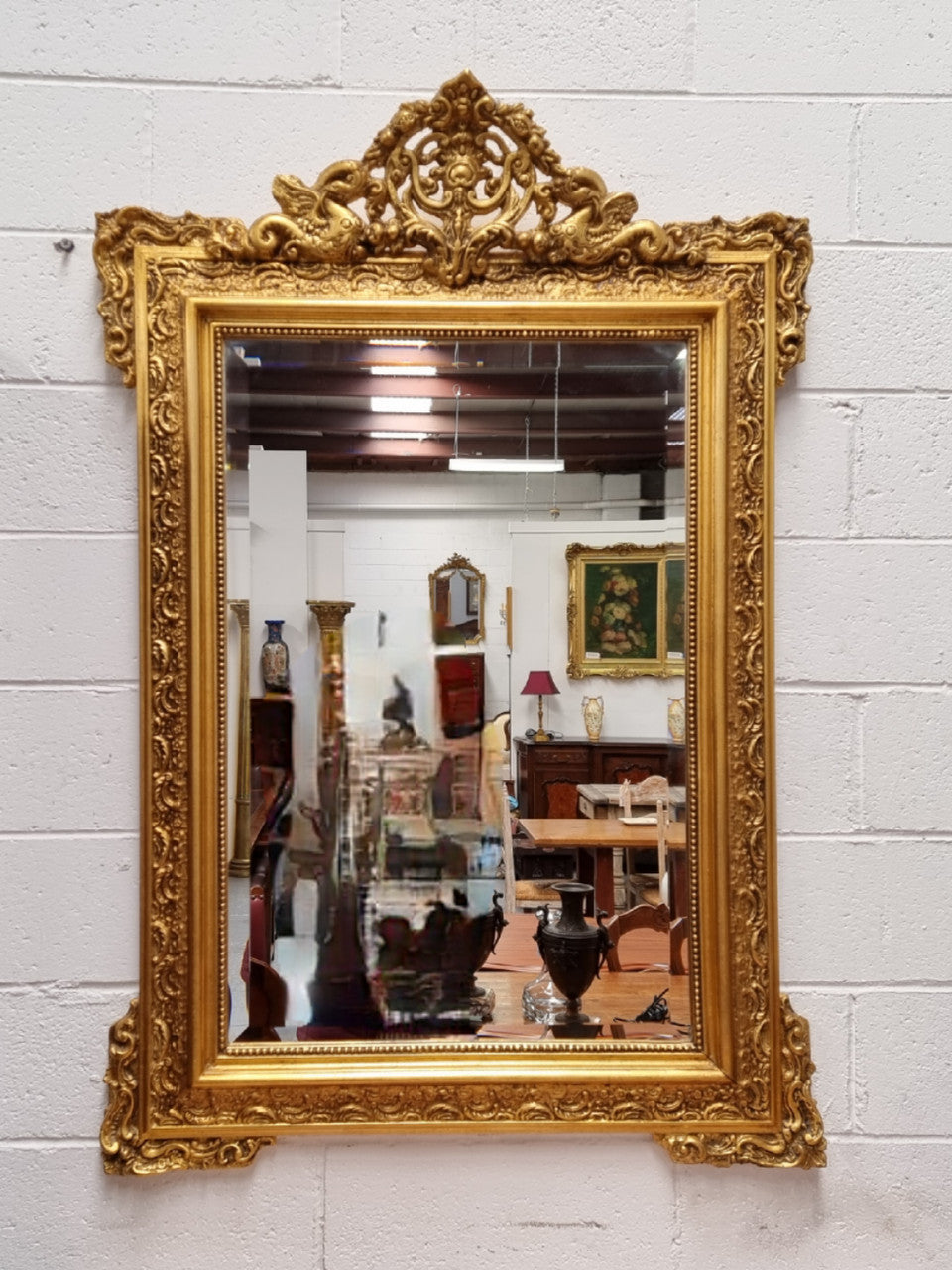 French Ornate Gilt Framed Wall Bevelled Mirror | Antique & Vintage | Moonee Ponds Antiques | Australia Wide Delivery