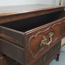 19th Century French Oak Three Drawer Commode