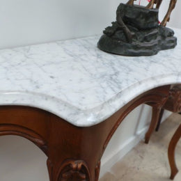 French Walnut Console Table-1