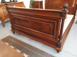 Henry II French Walnut 19th Century Queen Size bed | Antique & Vintage | Moonee Ponds Antiques | Australia Wide Delivery
