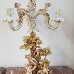 A superb 19th century Meissen style porcelain candelabra in good original condition.