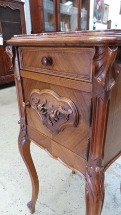 French Walnut Single Bedside Cabinet | Antique & Vintage | Moonee Ponds Antiques | Australia Wide Delivery