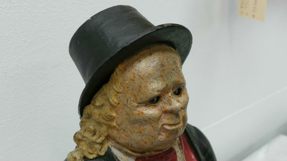 Bradley And Hubbard "John Bull" Moving Eyes Clock | Antique & Vintage | Moonee Ponds Antiques | Australia Wide Delivery
