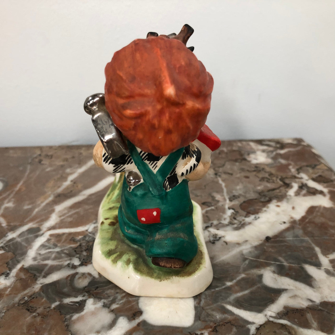 Vintage Hummel Figurine "#7957" Red Head Boy With Hammer & Birdhouse