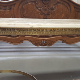 Gilt Metal Marble Top Coffee Table