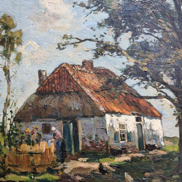 Sourced from France is this beautiful Impressionist oil on canvas painting by "BAREND BROWER" (1872-1936). It is framed in an ornate gold frame and in good original condition.