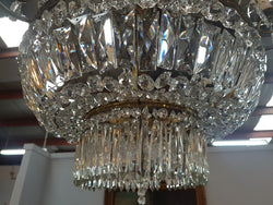 French Bronze & Crystal Six Candle Light Chandelier | Antique & Vintage | Moonee Ponds Antiques | Australia Wide Delivery