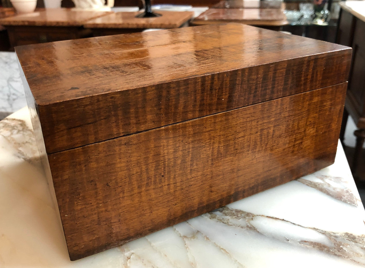 Antique Fiddleback Blackwood Box