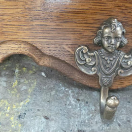 French Oak Carved Wall Mounted Coat-Hat Rack