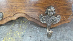 French Oak Carved Wall Mounted Coat-Hat Rack | Antique & Vintage | Moonee Ponds Antiques | Australia Wide Delivery
