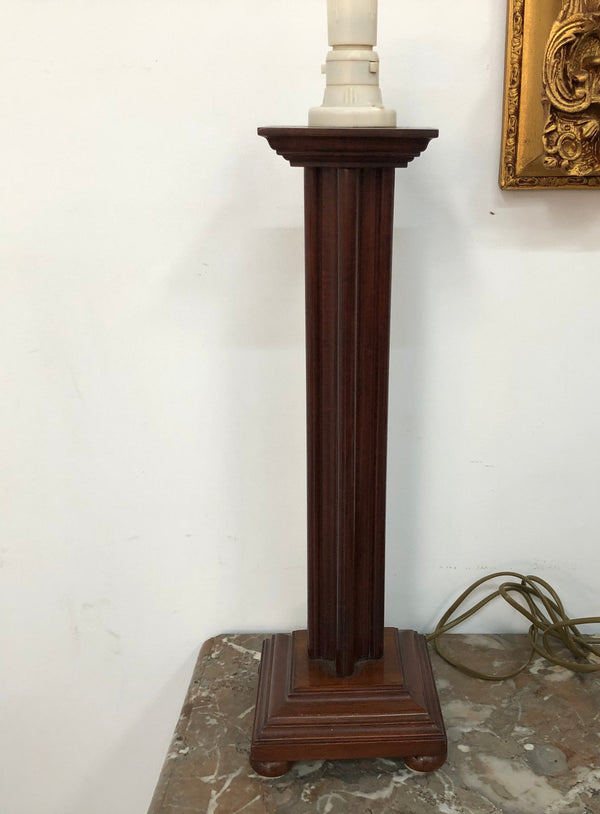 Very nice Australian cedar carved lamp base. It is in good working condition.