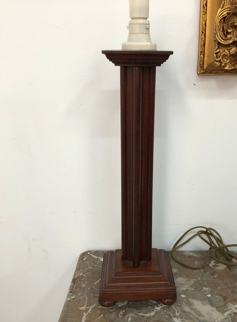 Very nice Australian cedar carved lamp base. It is in good working condition.