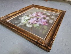 Stunning French Framed Pastel Painting of Irises | Antique & Vintage | Moonee Ponds Antiques | Australia Wide Delivery