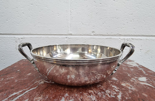 Beautiful and very rare Armand Frenais silver plate bowl. This piece is very heavy and high quality, early marks. In good original condition.