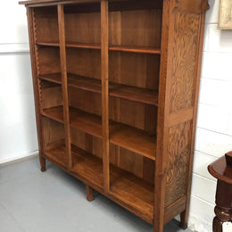 French Style Oak Open Bookcase