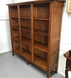 French Style Oak Open Bookcase | Antique & Vintage | Moonee Ponds Antiques | Australia Wide Delivery