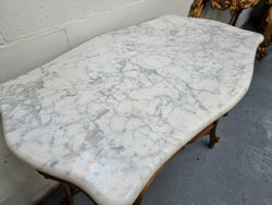 French Louis XV Style Gilt Wood Carved Center Table with Marble Top | Antique & Vintage | Moonee Ponds Antiques | Australia Wide Delivery