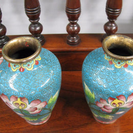 Pair of Antique Cloisonne Vases