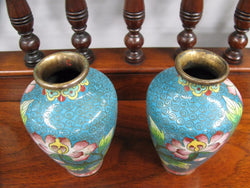 Pair of Antique Cloisonne Vases | Antique & Vintage | Moonee Ponds Antiques | Australia Wide Delivery
