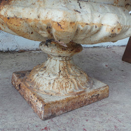 Pair of Antique French Cast Iron Urns