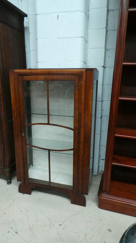 Art Deco Walnut Display Cabinet | Antique & Vintage | Moonee Ponds Antiques | Australia Wide Delivery