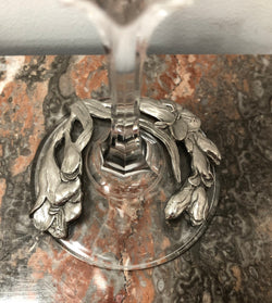 Royal Selangor Floral Pewter and Crystal Fluted Glass | Antique & Vintage | Moonee Ponds Antiques | Australia Wide Delivery